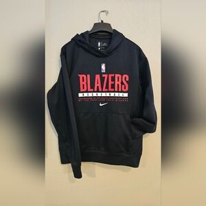 Nike Portland Trail Blazers Black Hoodie with Red Logo